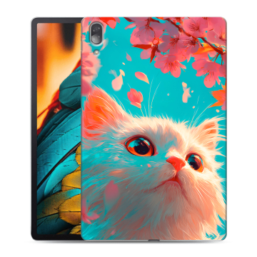 Силиконовый чехол на Lenovo Tab P11 Pro с принтом Красивый кот