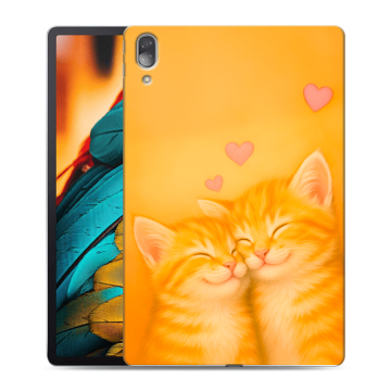 Силиконовый чехол на Lenovo Tab P11 Pro с принтом Милые котята