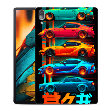 Силиконовый чехол на Lenovo Tab P11 Pro с принтом машины тачки