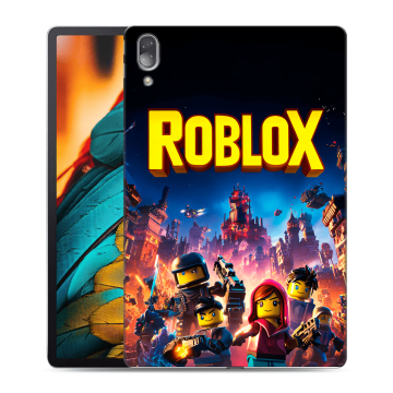 Силиконовый чехол на Lenovo Tab P11 Pro с принтом Roblox Роблокс