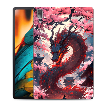 Силиконовый чехол на Lenovo Tab P11 Pro с принтом Дракон Японский