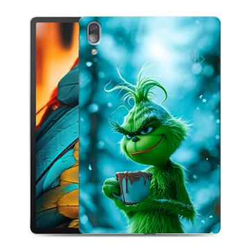 Силиконовый чехол на Lenovo Tab P11 Pro с принтом Новый год гринч
