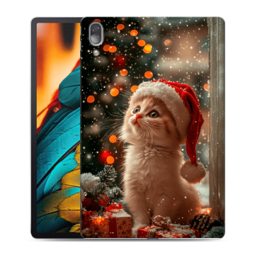 Силиконовый чехол на Lenovo Tab P11 Pro с принтом Новый год