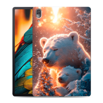 Силиконовый чехол на Lenovo Tab P11 Pro с принтом Новый год