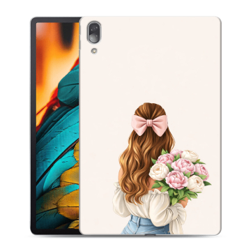 Силиконовый чехол на Lenovo Tab P11 Pro с принтом женский