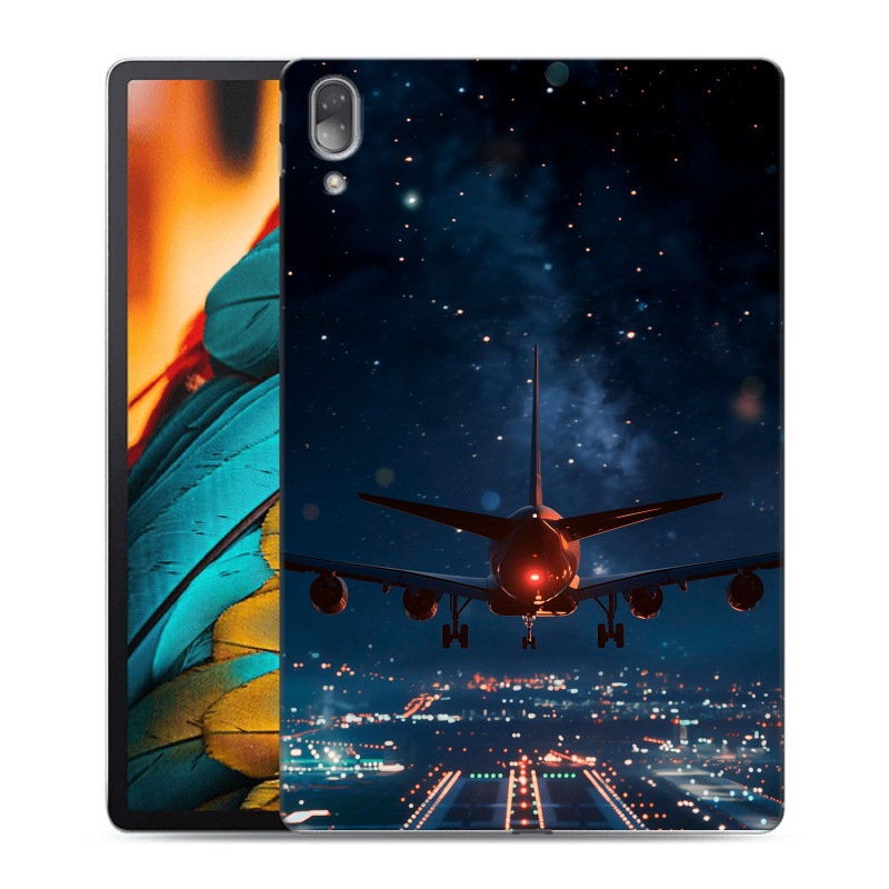 Силиконовый противоударный чехол на Lenovo Tab P11 Pro с принтом самолет Силиконовый противоударный чехол на Lenovo Tab P11 Pro с принтом самолет
