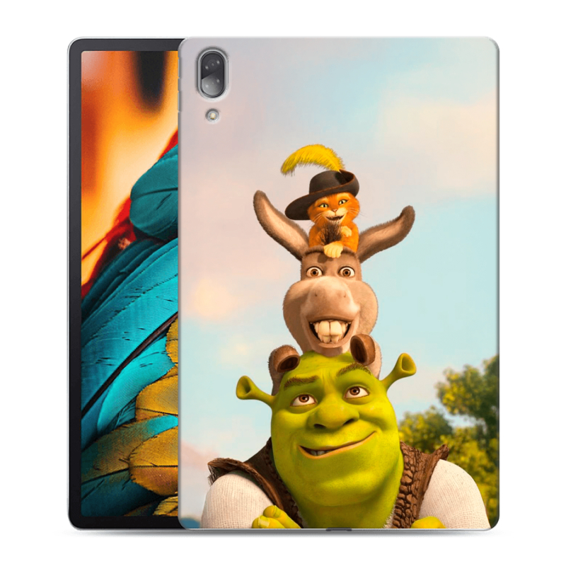 Силиконовый противоударный чехол на Lenovo Tab P11 Pro с принтом Шрек Shrek Силиконовый противоударный чехол на Lenovo Tab P11 Pro с принтом Шрек Shrek