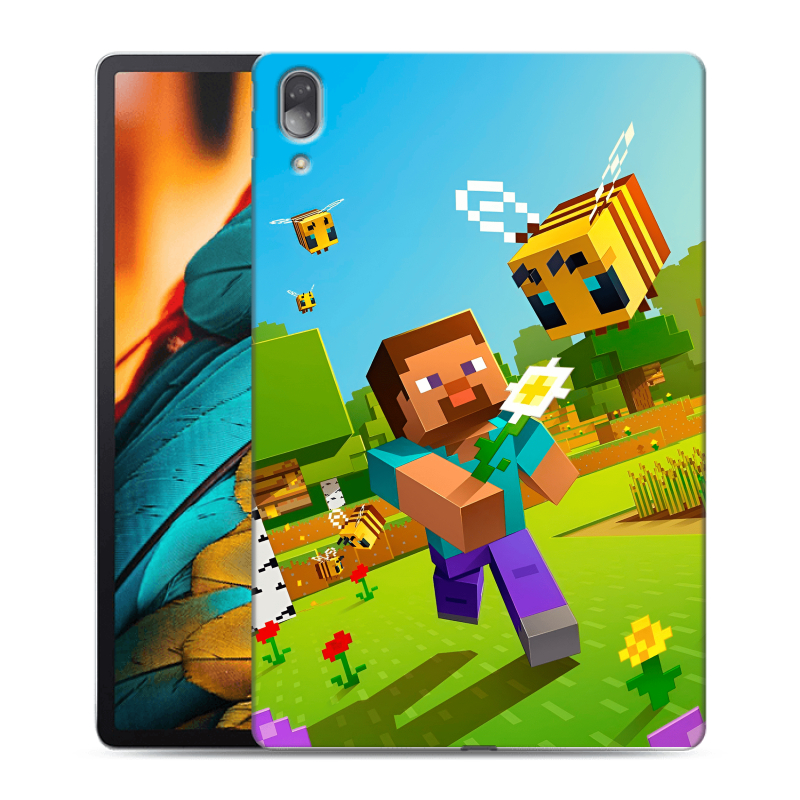 Силиконовый противоударный чехол на Lenovo Tab P11 Pro с принтом Майнкрафт Minecraft Силиконовый противоударный чехол на Lenovo Tab P11 Pro с принтом Майнкрафт Minecraft