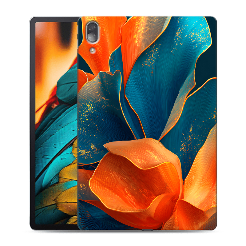 Силиконовый противоударный чехол на Lenovo Tab P11 Pro с принтом Цветы Силиконовый противоударный чехол на Lenovo Tab P11 Pro с принтом Цветы