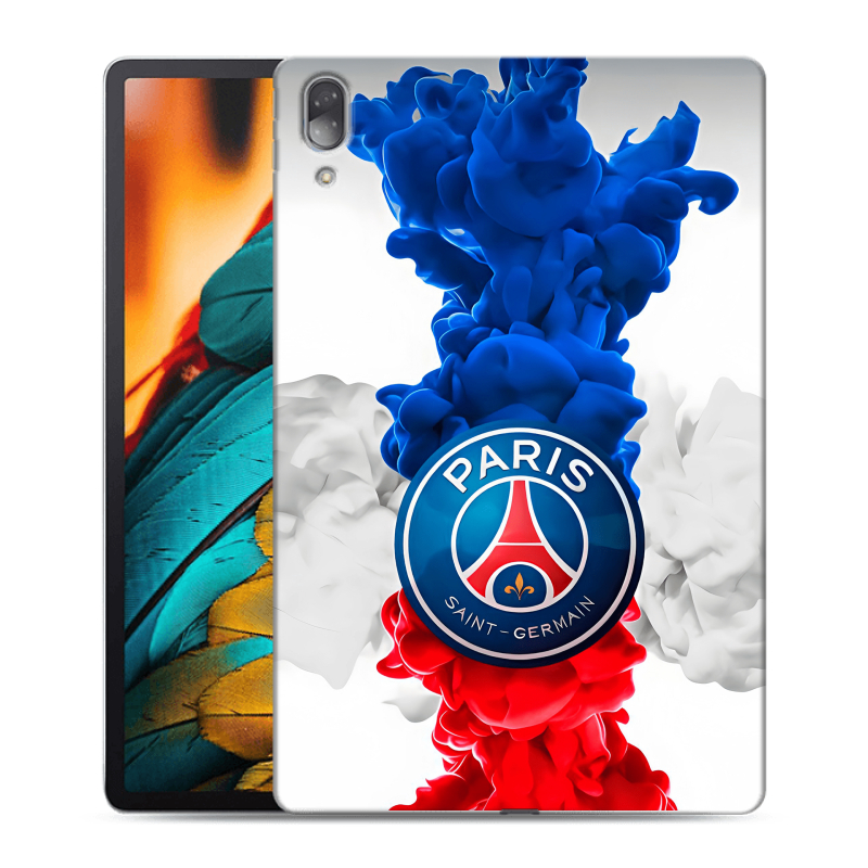 Силиконовый противоударный чехол на Lenovo Tab P11 Pro с принтом PSG ПСЖ Силиконовый противоударный чехол на Lenovo Tab P11 Pro с принтом PSG ПСЖ