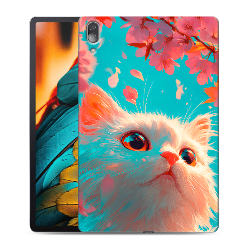 Силиконовый противоударный чехол на Lenovo Tab P11 Pro с принтом Красивый кот Силиконовый противоударный чехол на Lenovo Tab P11 Pro с принтом Красивый кот