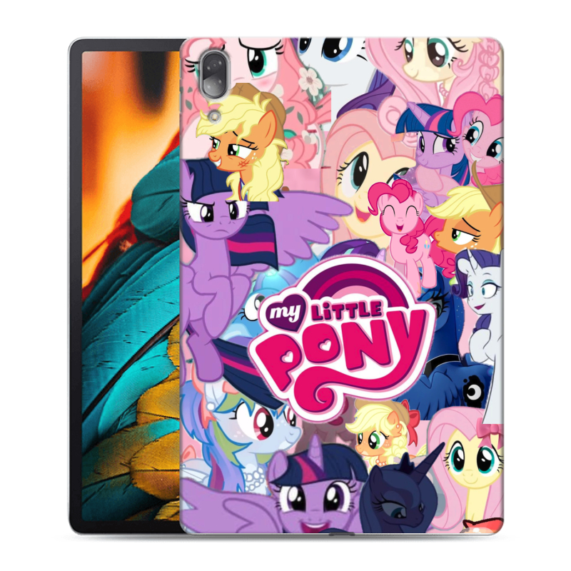Силиконовый противоударный чехол на Lenovo Tab P11 Pro с принтом My little pony Дружба чудо Силиконовый противоударный чехол на Lenovo Tab P11 Pro с принтом My little pony Дружба чудо