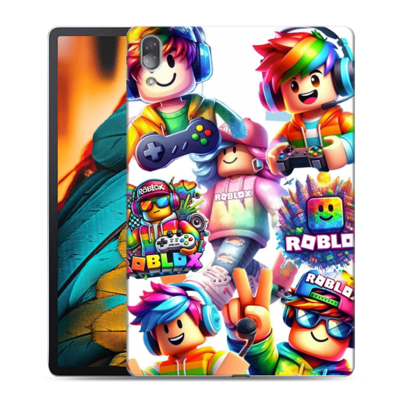 Силиконовый противоударный чехол на Lenovo Tab P11 Pro с принтом Roblox Роблокс Силиконовый противоударный чехол на Lenovo Tab P11 Pro с принтом Roblox Роблокс