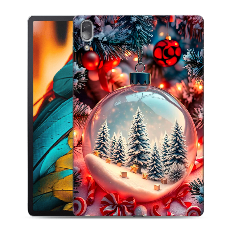 Силиконовый чехол на Lenovo Tab P11 Pro с принтом Новый год Силиконовый чехол на Lenovo Tab P11 Pro с принтом Новый год