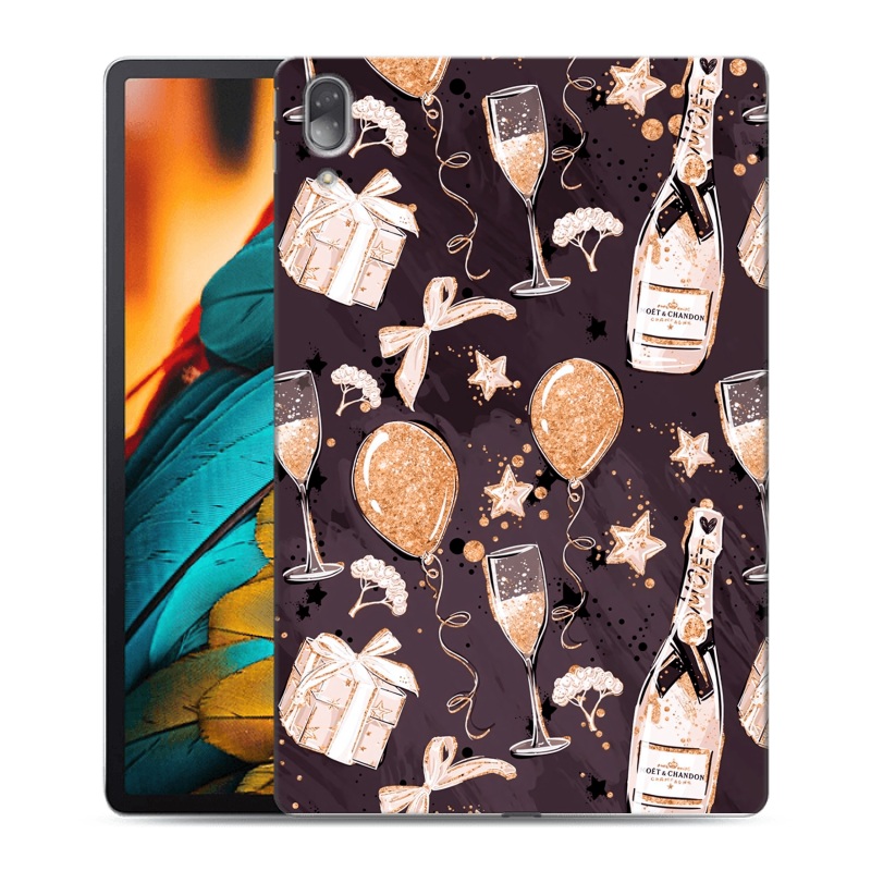 Силиконовый чехол на Lenovo Tab P11 Pro с принтом Новый год Силиконовый чехол на Lenovo Tab P11 Pro с принтом Новый год