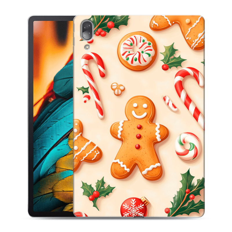 Силиконовый противоударный чехол на Lenovo Tab P11 Pro с принтом Новый год Силиконовый противоударный чехол на Lenovo Tab P11 Pro с принтом Новый год