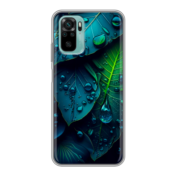 Силиконовый чехол на Xiaomi RedMi Note 10 с принтом Листья Силиконовый чехол на Xiaomi RedMi Note 10 с принтом Листья
