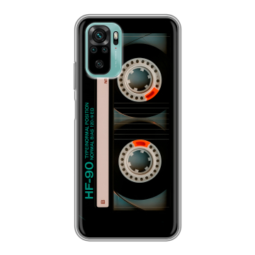 Силиконовый чехол на Xiaomi RedMi Note 10 с принтом Кассета