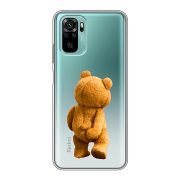 Силиконовый чехол на Xiaomi RedMi Note 10 с принтом Медведь Силиконовый чехол на Xiaomi RedMi Note 10 с принтом Медведь