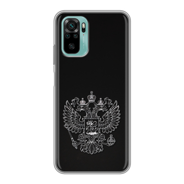 Силиконовый чехол на Xiaomi RedMi Note 10 с принтом Герб России Силиконовый чехол на Xiaomi RedMi Note 10 с принтом Герб России