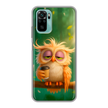 Силиконовый чехол на Xiaomi RedMi Note 10 с принтом сова