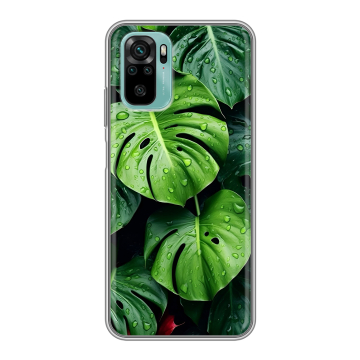 Силиконовый чехол на Xiaomi RedMi Note 10 с принтом Листья Силиконовый чехол на Xiaomi RedMi Note 10 с принтом Листья