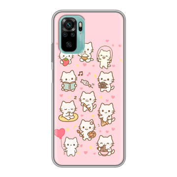 Силиконовый чехол на Xiaomi RedMi Note 10 с принтом Hello Kitty Хелоу Кити Силиконовый чехол на Xiaomi RedMi Note 10 с принтом Hello Kitty Хелоу Кити