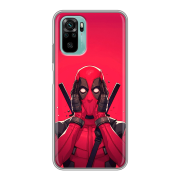 Силиконовый чехол на Xiaomi RedMi Note 10 с принтом Дедпул Deadpool