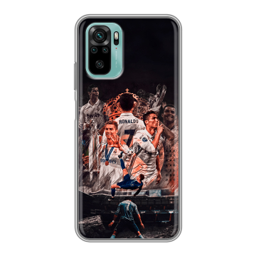 Силиконовый чехол на Xiaomi RedMi Note 10 с принтом Реал Роналдо Real Ronaldo Силиконовый чехол на Xiaomi RedMi Note 10 с принтом Реал Роналдо Real Ronaldo