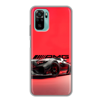 Силиконовый чехол на Xiaomi RedMi Note 10 с принтом Мерседес Mercedes AMG Силиконовый чехол на Xiaomi RedMi Note 10 с принтом Мерседес Mercedes AMG