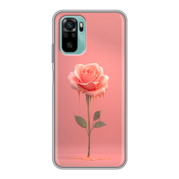 Силиконовый чехол на Xiaomi RedMi Note 10 с принтом Розовая роза Силиконовый чехол на Xiaomi RedMi Note 10 с принтом Розовая роза