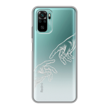 Силиконовый чехол на Xiaomi RedMi Note 10 с принтом Сотворение мира Силиконовый чехол на Xiaomi RedMi Note 10 с принтом Сотворение мира