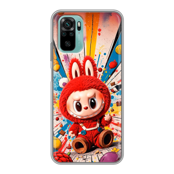 Силиконовый чехол на Xiaomi RedMi Note 10 с принтом Labubu Лабубу Силиконовый чехол на Xiaomi RedMi Note 10 с принтом Labubu Лабубу