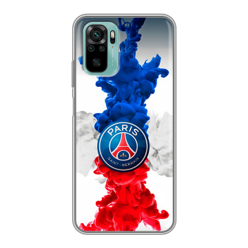 Силиконовый чехол на Xiaomi RedMi Note 10 с принтом PSG ПСЖ Силиконовый чехол на Xiaomi RedMi Note 10 с принтом PSG ПСЖ