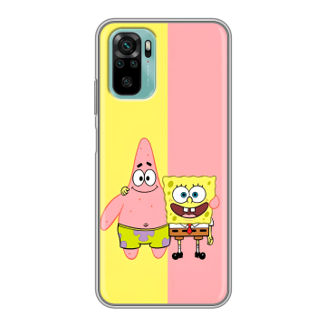 Силиконовый чехол на Xiaomi RedMi Note 10 с принтом Спанч боб Спанчбоб Силиконовый чехол на Xiaomi RedMi Note 10 с принтом Спанч боб Спанчбоб