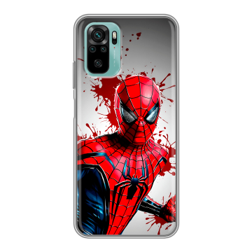 Силиконовый чехол на Xiaomi RedMi Note 10 с принтом Spiderman Человек паук Силиконовый чехол на Xiaomi RedMi Note 10 с принтом Spiderman Человек паук