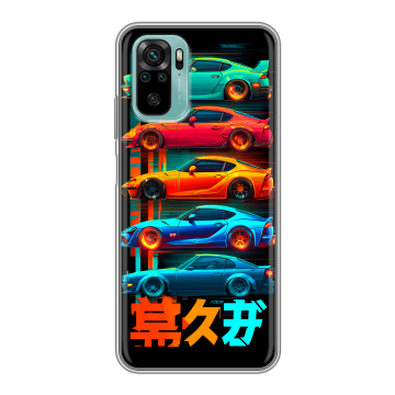 Силиконовый чехол на Xiaomi RedMi Note 10 с принтом машины тачки Силиконовый чехол на Xiaomi RedMi Note 10 с принтом машины тачки