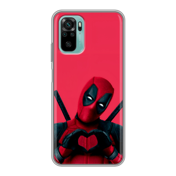 Силиконовый чехол на Xiaomi RedMi Note 10 с принтом Дедпул Deadpool