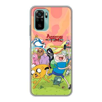 Силиконовый чехол на Xiaomi RedMi Note 10 с принтом Adventure time Время приключений Силиконовый чехол на Xiaomi RedMi Note 10 с принтом Adventure time Время приключений