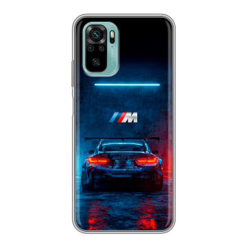 Силиконовый чехол на Xiaomi RedMi Note 10 с принтом BMW БМВ Силиконовый чехол на Xiaomi RedMi Note 10 с принтом BMW БМВ