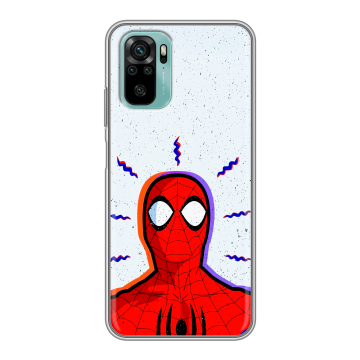 Силиконовый чехол на Xiaomi RedMi Note 10 с принтом Spiderman Человек паук Силиконовый чехол на Xiaomi RedMi Note 10 с принтом Spiderman Человек паук