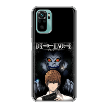 Силиконовый чехол на Xiaomi RedMi Note 10 с принтом Death note Тетрадь смерти Силиконовый чехол на Xiaomi RedMi Note 10 с принтом Death note Тетрадь смерти