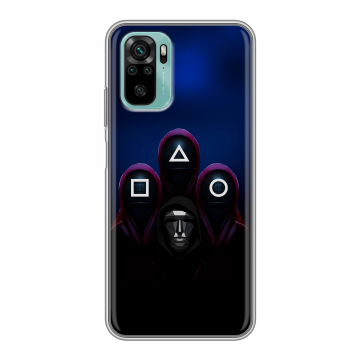 Силиконовый чехол на Xiaomi RedMi Note 10 с принтом Игра Кальмара Силиконовый чехол на Xiaomi RedMi Note 10 с принтом Игра Кальмара