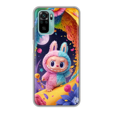 Силиконовый чехол на Xiaomi RedMi Note 10 с принтом Labubu Лабубу