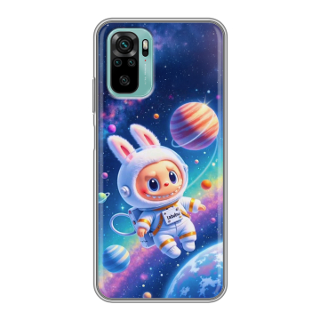 Силиконовый чехол на Xiaomi RedMi Note 10 с принтом Labubu Лабубу Силиконовый чехол на Xiaomi RedMi Note 10 с принтом Labubu Лабубу