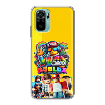 Силиконовый чехол на Xiaomi RedMi Note 10 с принтом Roblox Роблокс
