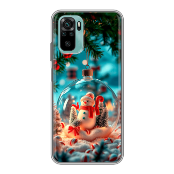 Силиконовый чехол на Xiaomi RedMi Note 10 с принтом Новый год Силиконовый чехол на Xiaomi RedMi Note 10 с принтом Новый год