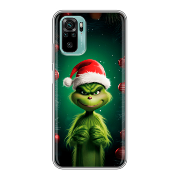 Силиконовый чехол на Xiaomi RedMi Note 10 с принтом Гринч Новый год Рождество Силиконовый чехол на Xiaomi RedMi Note 10 с принтом Гринч Новый год Рождество