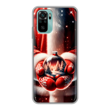 Силиконовый чехол на Xiaomi RedMi Note 10 с принтом Новый год Силиконовый чехол на Xiaomi RedMi Note 10 с принтом Новый год