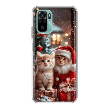 Силиконовый чехол на Xiaomi RedMi Note 10 с принтом Новый год Силиконовый чехол на Xiaomi RedMi Note 10 с принтом Новый год